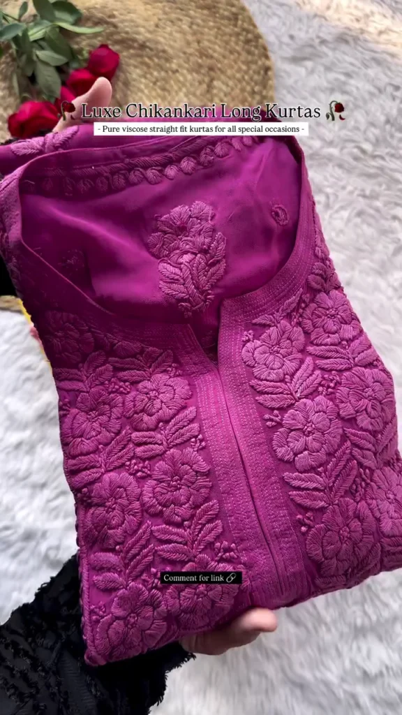 Luxe Chikankari Long Kurtas – Grace in Every Thread