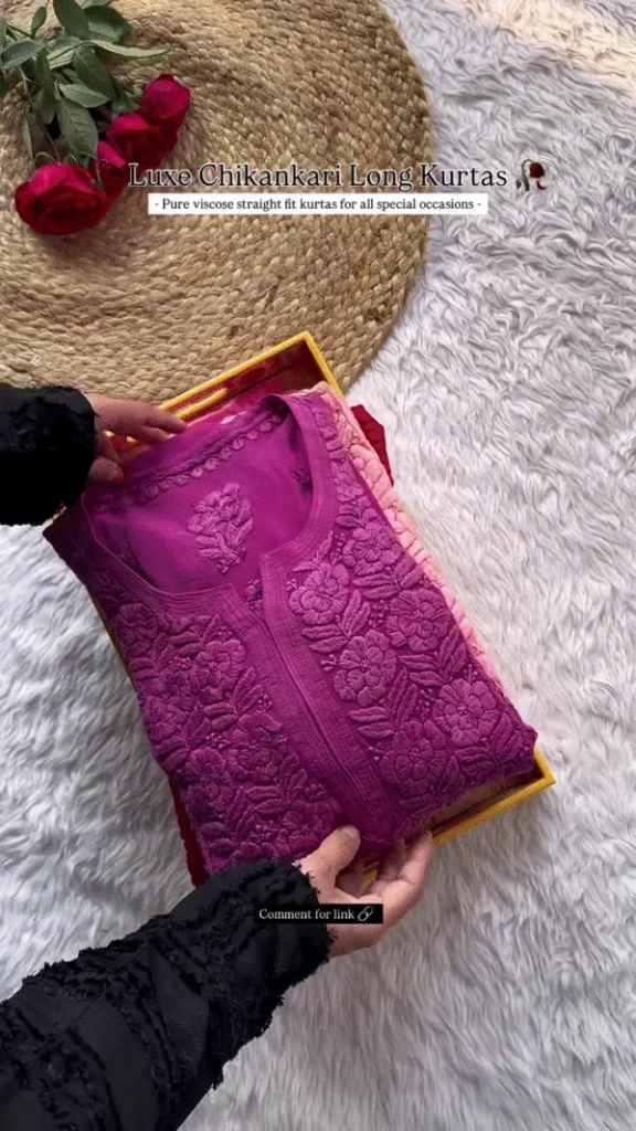 Luxe Chikankari Long Kurtas – Grace in Every Thread